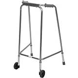 Aidapt Standard Extra Large Frame Adult Adjustable Height Aluminium Lightweight Walking Frame with Wheels and Anti Slip Ferrule Feet to Aid Stability and Confidence when Walking Aid