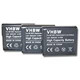 vhbw 3x Battery compatible with Sony Cybershot DSC-T20, DSC-T25, DSC-W100, DSC-W110, DSC-W115 Camera DSLR (950mAh, 3.6V, Li-Ion)