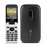 Doro 6620 PAYG 3G Clamshell Big Button Mobile Phone for Seniors with 2.8" Screen, Emergency Button Black (Renewed)