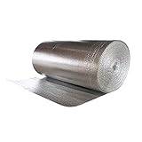 Insulation Foil Radiator Insulation Foil Double Aluminium Bubble Foil Insulation Thermal Vapour Barrier 1m Wide Self Adhesive Heat Reflective Garage Door Insulation Kit for Wall(Size:1*30M/3.2*98.4FT)