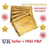 24k gold collagen mask face sheets peel bio crystal anti wrinkle aging facials''