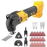 Cordless Oscillating Multi Tool, 18V Brushless Multifunction Tools Compatible with DEWALT 20V Max Battery, 6 Variable Speed, 22 Accessories for Removal, Scraping, Cutting and Polishing
