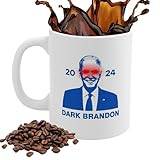 Gohemsun Dark Brandon Mug - Ceramic Picture Mug - Let's Go Brandon Funny Vote Joe Biden 2024 Cup for Home, Juice, Wine and Water