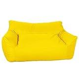 RHDFKOD Bean Bag Chair Cover, Bean Bag Cover Without Filler Detachable Washable Linen Material 2-Seat Bean Bag Cover for Living Room Bedroom,yellow,59"*39.3"*31.4"