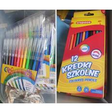 Kids arts and crafts bundle including crayola and others. pom poms, glue, tinsel