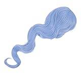 MAGICLULU 3 Pcs Ladies Long Curly Wig Long Cosplay Wig Blue Wigs for Women Water Wave Wig Wavy Wig with Bangs Full Head Hair Extension Bangs Wig High Temperature Wire Prom Clothing Miss