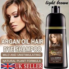 Mokeru permanent hair color dye shampoo light brown dye argan oil essence uk