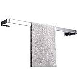 Square Towel Bar Rail，Single 30cm - 60cm Wall Mounted Chrome Plating Towel Holder for Bathroom Hardware and Kitchen，Silver (Size : 30cm) Fashionable