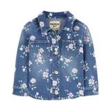 Toddler Girls Floral Print Denim Jacket 5T OshKosh B'gosh Medium Wash