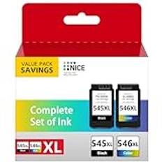 InkSpirit 545 546 Ink Cartridges, Printer Ink 545 546 Remanufactured for Canon 545 546 Ink Cartridges, PG-545 Black, CL-546 Colour XL for Pixma TS3350 TR4550 TS3151 MG2555s TS3450 MX495 MG2550s MG2550
