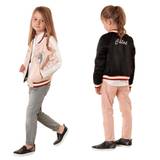 Chloe Kids 10Y Pink/Black Satin Reversible Bomber Jacket Size 10 Years +