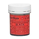 Sugarflair Black Edible Metallic Glitter Paint, Jars of Food Dye Glittering Metallic Lustre, High Strength, Provide Excellent Coverage On Cakes & Desserts, Bright & Shimmering Colours - 35g