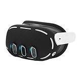 OOAVR VR Headset Shell Cover Accessory for Oculus/Meta Quest 3,Comfortable silicone front Face Cover for Upgraded Protection (Black)