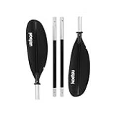 Fehploh 4-Piece Two Way Paddle Adjustable Double-Head Surfpaddle Aluminium Alloy Stand Up Paddleboard Paddles for Outdoor Water Sports (Black)