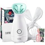 Nano Ionic Warm Mist Facial Steamer Hot Mist Moisturizing Cleansing Pores Face Steamer Sprayer Face Touch Switch Humidifier Hydration System Home Sauna SPA