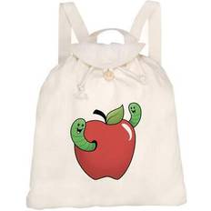 'apple worms' canvas rucksack / backpack (rk00026224)