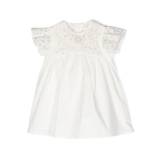 Chloé Kids - Baby White Broderie Anglaise Ruffled Dress - Kids - Cotton