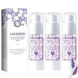 Lavender Face Firming Cream, Anti-Aging Neck & Under Eye Moisturizer, Anti Wrinkle Eye Balm with Fine Lines, Day & Night Skin Tightening Lotion for Lift and Firm for All Skin Types (3pc)