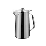 Metal Beverage Holder 1.8L Large Capacity Coffee Pitcher with Handle Convenient Cold Water Kettle Restaurant Supplies Large Capacity Pitcher with Lid
