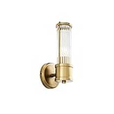 GERRIT Wall Sconce Wall Lamp Post Modern Copper Living Room Wall Lamp Light Luxury Personality Simple Bedroom Bedside Lamp Bathroom Mirror Front Wall Lamp for House,Villa,Bar,Restaurants Waterproof