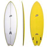 Lost RNF 96 Fish Surfboard - White / Mustard-5ft 10 - 5ft 10