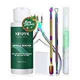 XIFEPFR Cuticle Remover Kit - Cuticle Remover Cream & Cuticle Oil Pen for Soften Moisturize, Cuticle Trimmer/Nipper, Cuticle Pusher and Nail Cotton Pads for Professional Manicure, Christmas Gifts