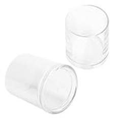 Cyrank 2Pcs Drinking Tumblers, 200ml Clear Acrylic Tumbler Drinking Glass Reusable Plastic Cups Round Beer Glasses Unbreakable Acrylic Drinking Glasses(Clear)