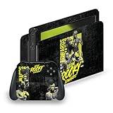 Head Case Designs Officially Licensed UFC Typography Leon Edwards Vinyl Sticker Gaming Skin Decal Cover Compatible With Nintendo Switch OLED Bundle