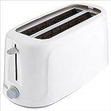 White 4 Slice Toaster 1450W Power - Varible Browning - 7 Settings - Auto Centring - Extra High Lift Slots - Sliding Crumb Tray - Cancel Function