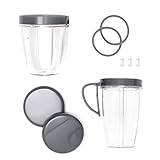 Axer 11 pcs Blender Replacement Parts Compatible with Nutribullet 600W & 900W - Blender Cups and Lids (18oz/24oz) with Lid Ring Gaskets and Shock Pad
