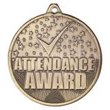 Gold Cascade Attendance Medal 50mm (2")