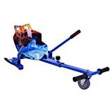 Hover Go Karts Cart,Go Kart Adjustable Hover Kart Seat whit 4pcs Straps,hoverboard go kartSuitable for 6.5'', 8'' And 10''Inches For Adults and Kids Chrimas Gift. (Flame Blue)