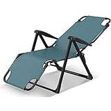 Zero Gravity Chairs Folding & Reclining Sun Loungers Deck Chairs Patio Adjustable Reclining Garden OutdoorPatio Oxford Cloth Sun Bed Recliner Support 440lbs In Blue