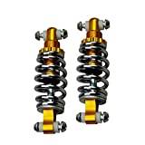 HUITING 2 Pcs 125mm Rear Shock Absorbers For Electric Bicycle Scooter,E Bike Spring Rear Shocks Universal fall protection (Color : Gold)