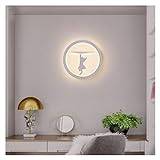 FXRYAMAXU Wall lamp, Modern LED Wall Lamps Compatible with Living Room Bedroom Bedside Indoor Lighting 25cm Round Lights Luminaire Iron Fixtures,Wall Light