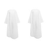 Beavorty 2pcs Barber Cloth Unisex Hair Cutting Cape Hairdresser Cape Haircut Salon Cape Barber Apron Salon Barber Cape Haircut Cape Nylon White Men and Women Accessories Modeling