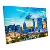Atlanta Georgia Skyline City Picture Canvas Wall Art Print