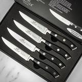 Sabatier International Licorne 4x Steak Knife Set  - can be Engraved or Personalised - Black