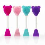 Silicone Face Cleansing Brush Doublehead Facial Face Mask Brush Pore Cleaner Exfoliator Skin Care Home Makeup Tools