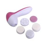 (pink) 5 in 1 Face Cleansing Brush Silicone Facial Brush Deep Cleaning Pore Cleaner Face Massage Skin Care Waterproof Facial Brush