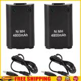 2pcs 4800mah batteries+usb charging cable for xbox360 wireless game handle