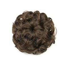Wigs ﻿, 8 Colors Flower Shape Synthetic Hair Curly Hair Chignon Rubber Band Hair Bun Donut Hair Roller Hairpieces for Women,Ponytail Hair Patch(Color:230)