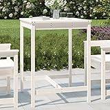 ARKEM Garden Table White 82.5x82.5x110 cm Solid Wood Pine,Outdoor Coffee Table,Garden Furniture Table, Perfect for the Balcony, Picnic, Backyard, and Patio, Easy Assembly