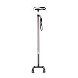 Anti-Slip Elderly Crutches Canes Walking Stick With Light Four Feet Telescopic Adjustable Magnetic Therapy Stick