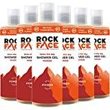 Rock Face Power Shower Gel 410ml | All in One Body Wash | Fresh Spicy Scent | Suitable for Hair and Body | Multipack of 6