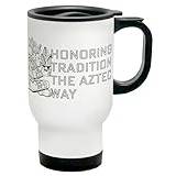 Shopagift Honoring Tradition Aztec Way Travel Mug Ancient Mythology Mayan Stainless Steel 14oz Cup