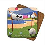 Hand Wash Only Coaster by Thomas Joseph - Funny Sheep