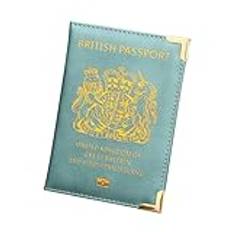HITHIKA British Passport Holder | UK Passport Wallet | Non EU | PU Leather (Light Blue)