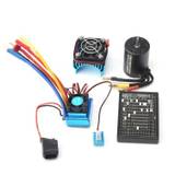 3650 Brushless Motor 4300KV with 45A Brushless ESC Heat Sink Programming Card for 1/8/ 1/10 RC Car RC Boat Part
