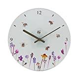 The Leonardo Collection Busy Bees Glass Wall Clock